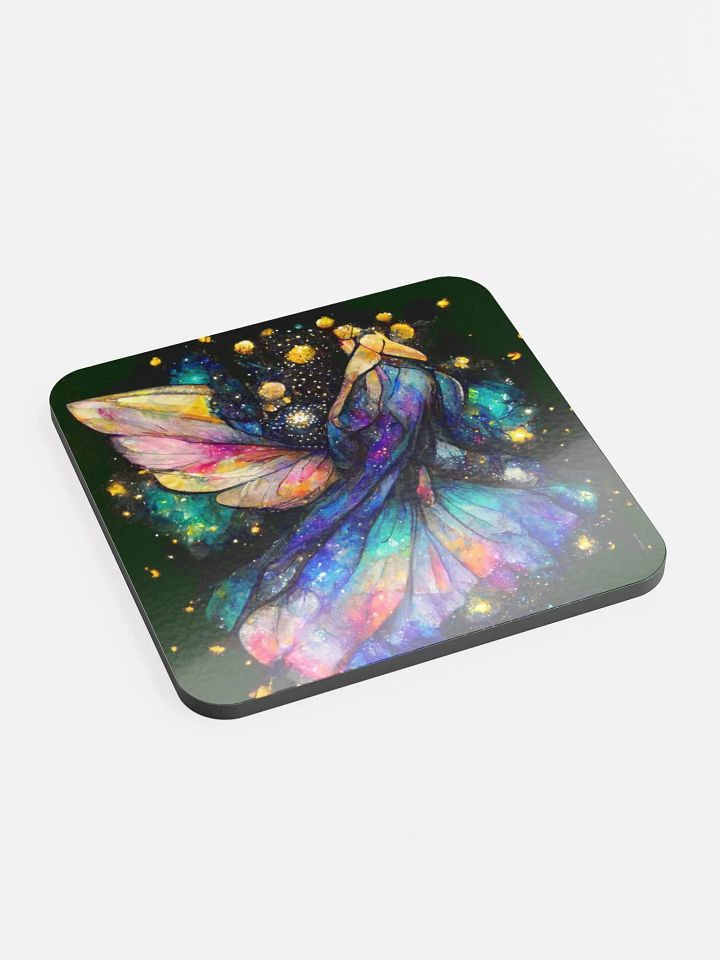Cosmic Wings Glossed Cork Coaster product image (2)
