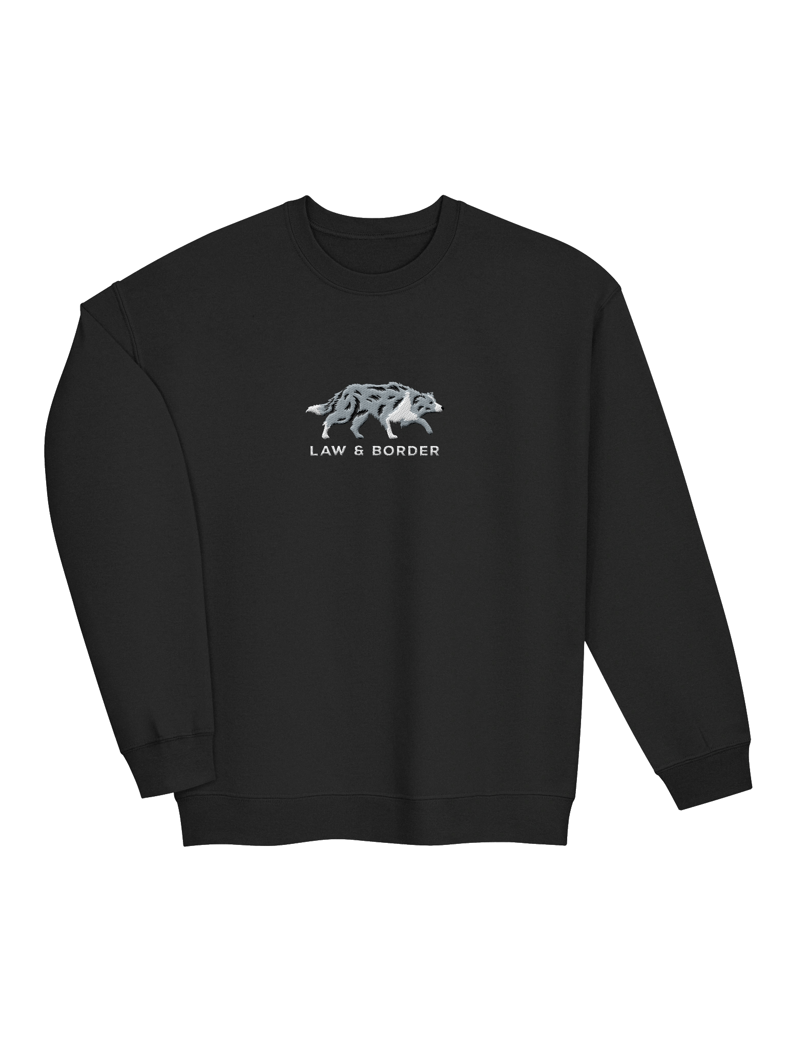 Law and Border Sweatshirt (Embroidered) of a Border Collie(Blue Merle) product image (14)