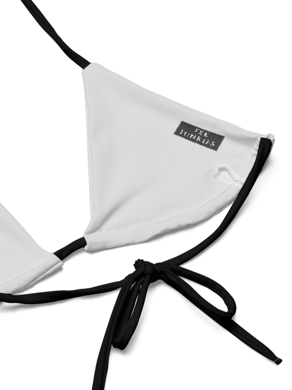 Black Low Rise Cheeky String Bikini, Mardi Gras Top product image (10)