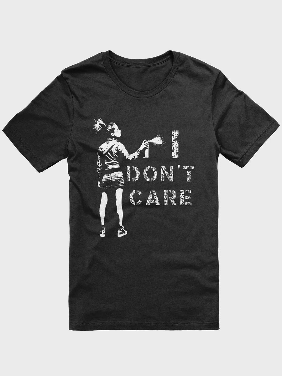 "I Don't Care" Rebellious Street Art Graphic Unisex T-Shirt product image (3)