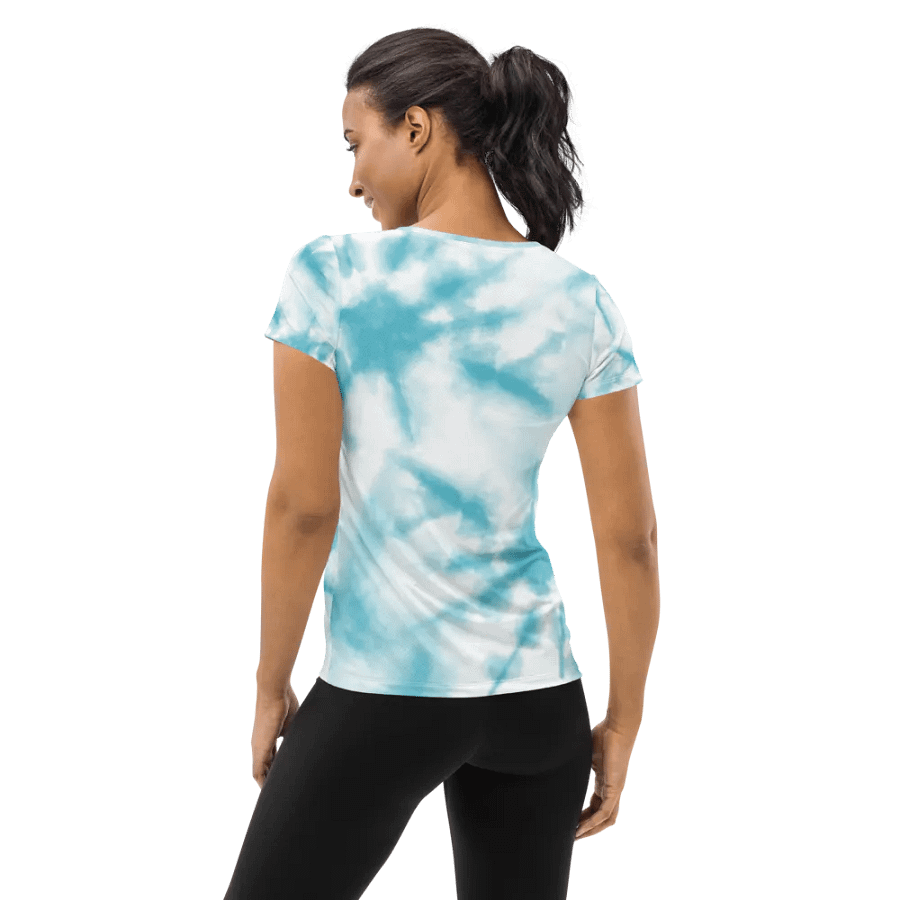 Aqua Dream All-Over Women's Athletic Tee product image (2)