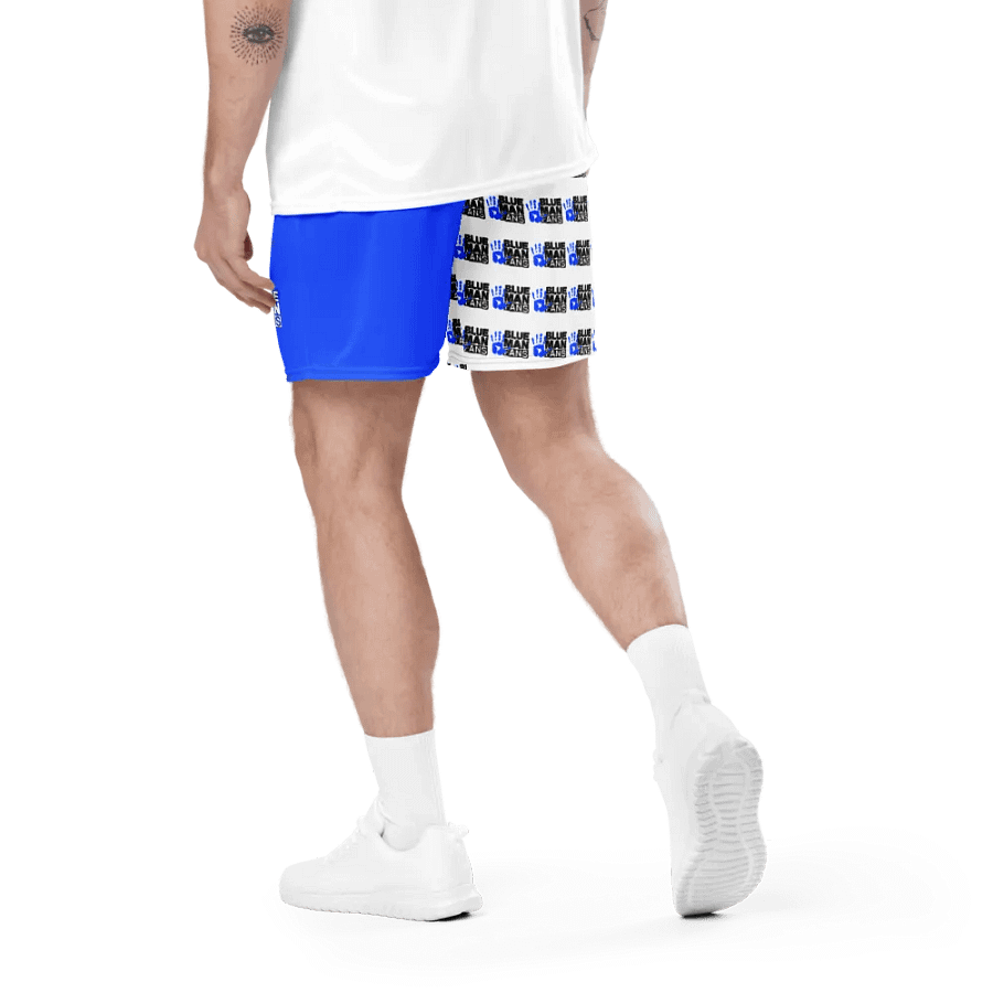 Blue Man Fans Hand Print Mesh Athletic Shorts with Pocket product image (4)