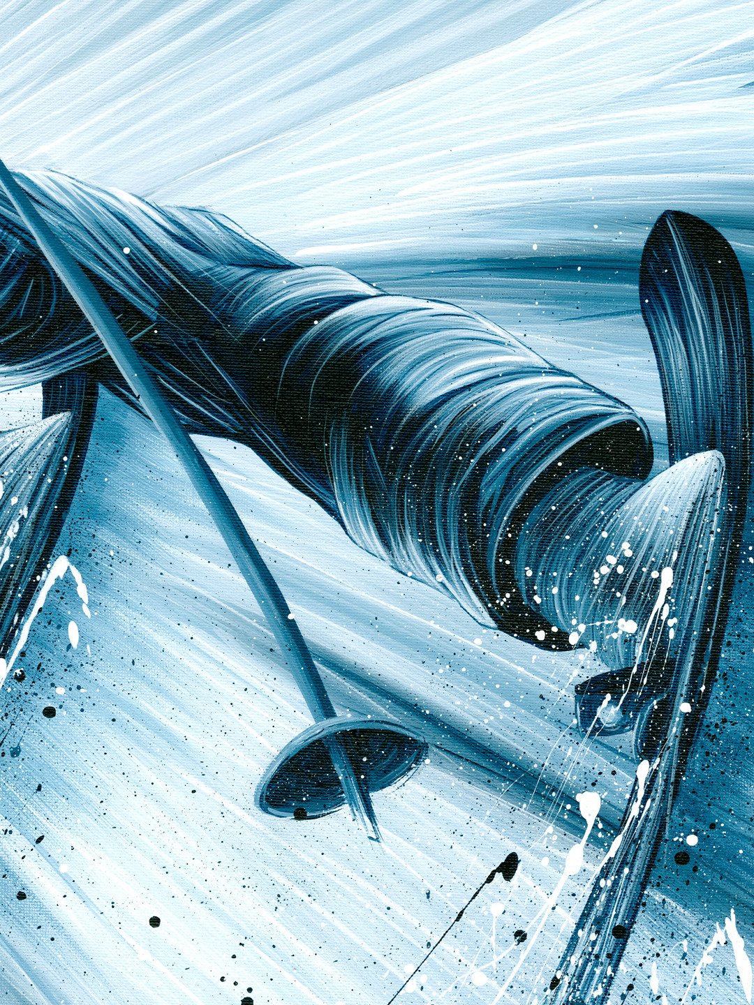 Skiing The Winter Light 2 - Original Painting product image (4)