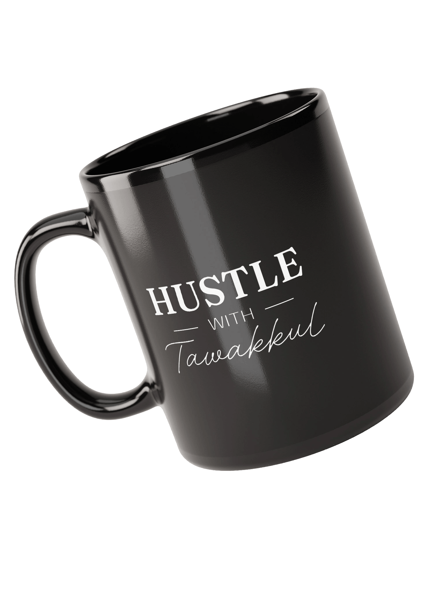"Hustle with Tawakkul" Black Mug product image (5)