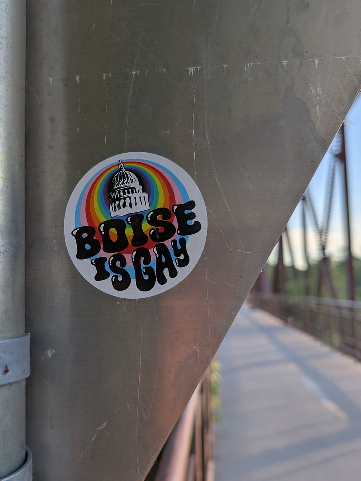 "BOISE IS GAY" city sticker product image (1)