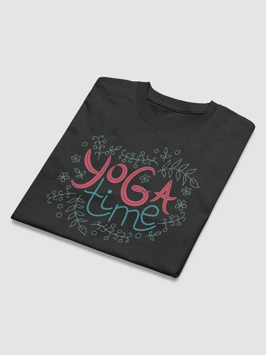 "Yoga Time" Casual T-Shirt - Floral Script Design product image (25)