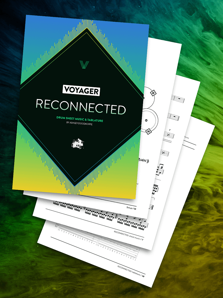 Voyager – RECONNECTED Drum Transcription product image (1)