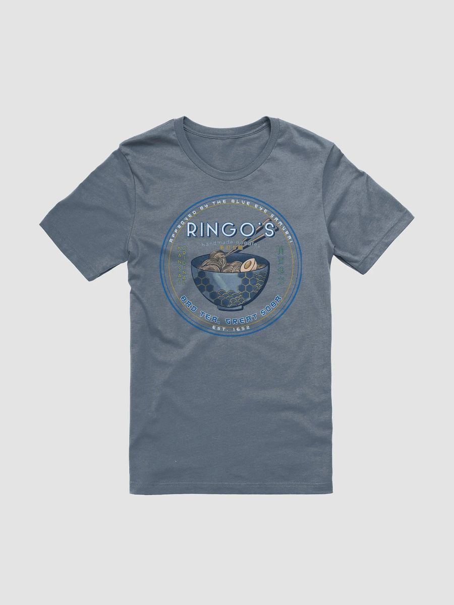Ringo's Handmade Noodles Retro Logo T-Shirt | Blue Eye Samurai Inspired Design product image (1)