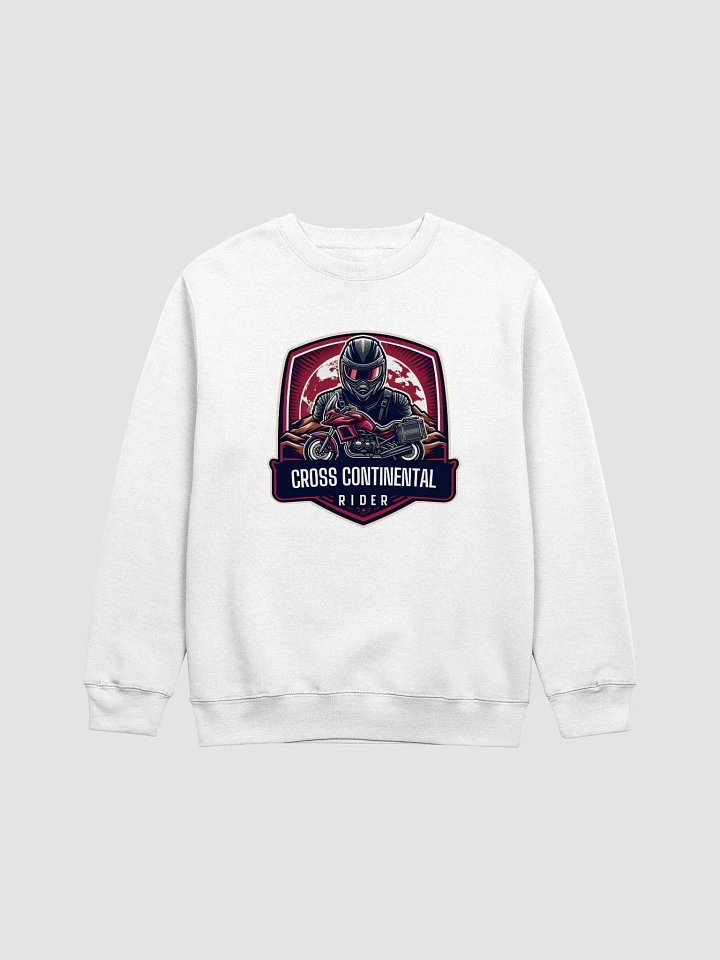 Wanderlust Rider Crewneck | AI design cross continental touring product image (1)