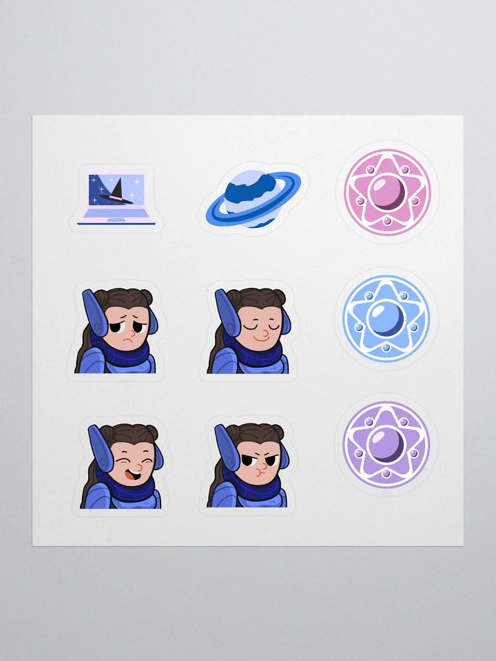 Kaza's Twitch Emotes Sticker Sheet product image (1)