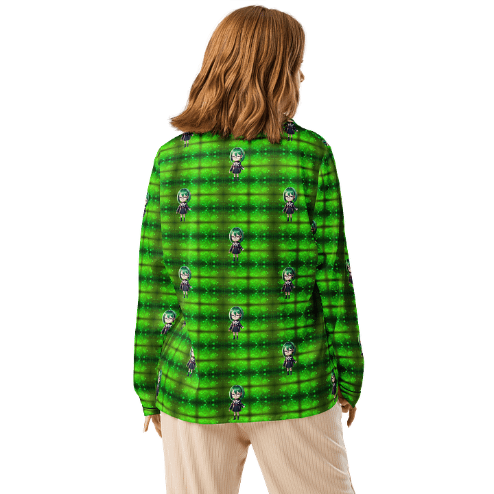(Green CHIBI) K Women's Long Sleeve Pajama Top product image (2)