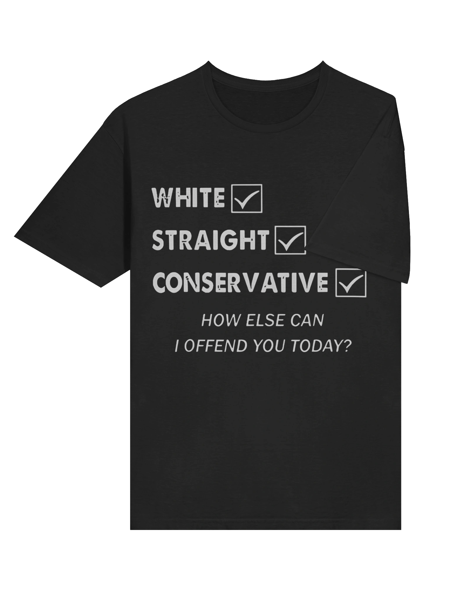 White Straight Conservative T-Shirt product image (4)