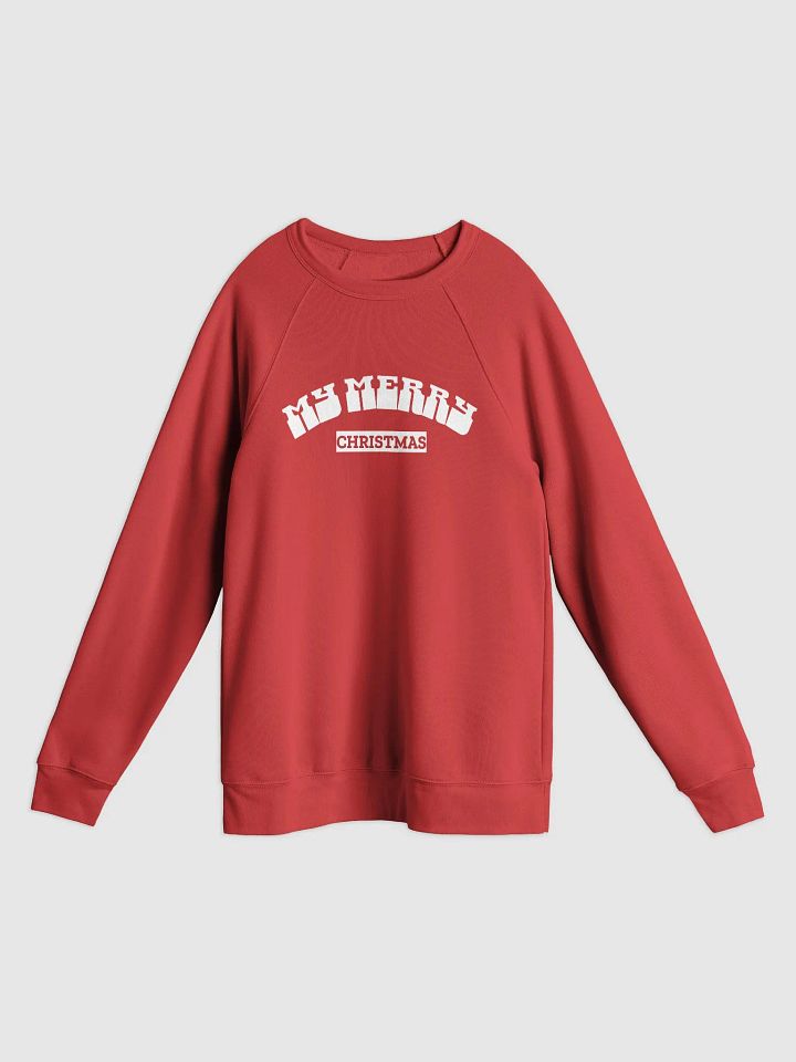 J'adore Noël Unisex Fleece Raglan Sweatshirt product image (1)