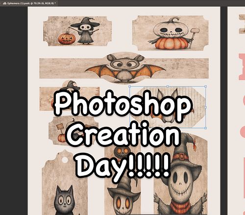 Today is a day that I’ve decided I’m hanging out at my desk for a few hours and making new ephemera elements! 

As I sit here...