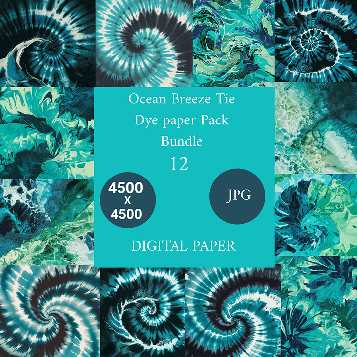 Ocean Breeze Tie-Dye Paper Pack Bundle product image (1)