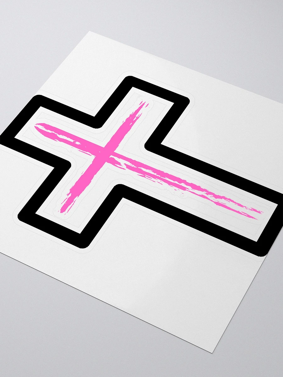 Pink Cross With Boarder Sticker product image (3)