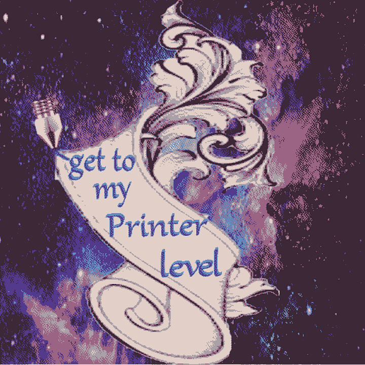 Stickvorlage get to my Printer level , leicht 6 farbig product image (1)