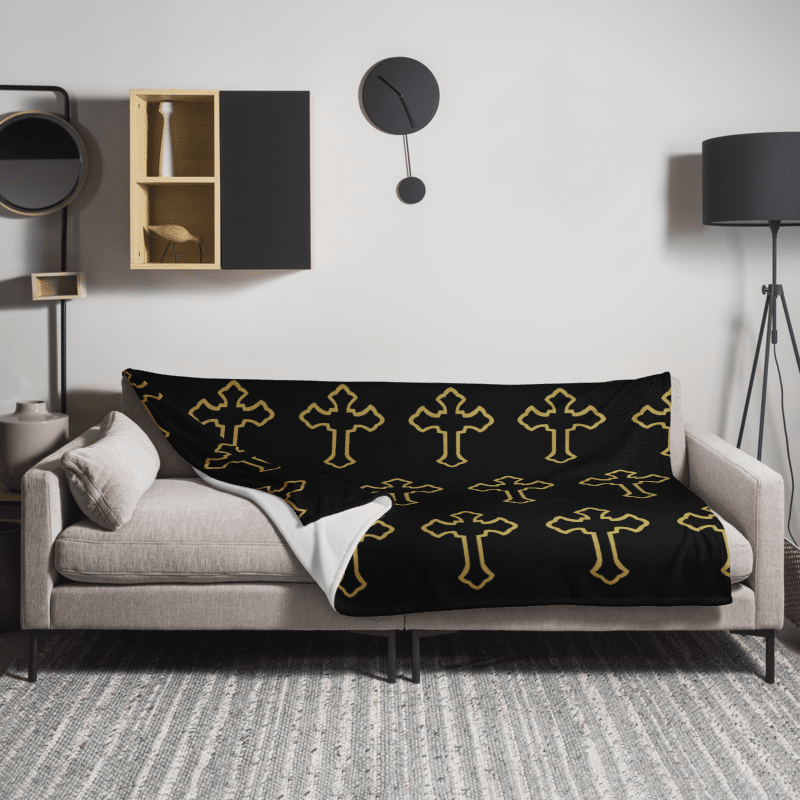 Exodus Cross - BLACK - Throw Blanket product image (2)