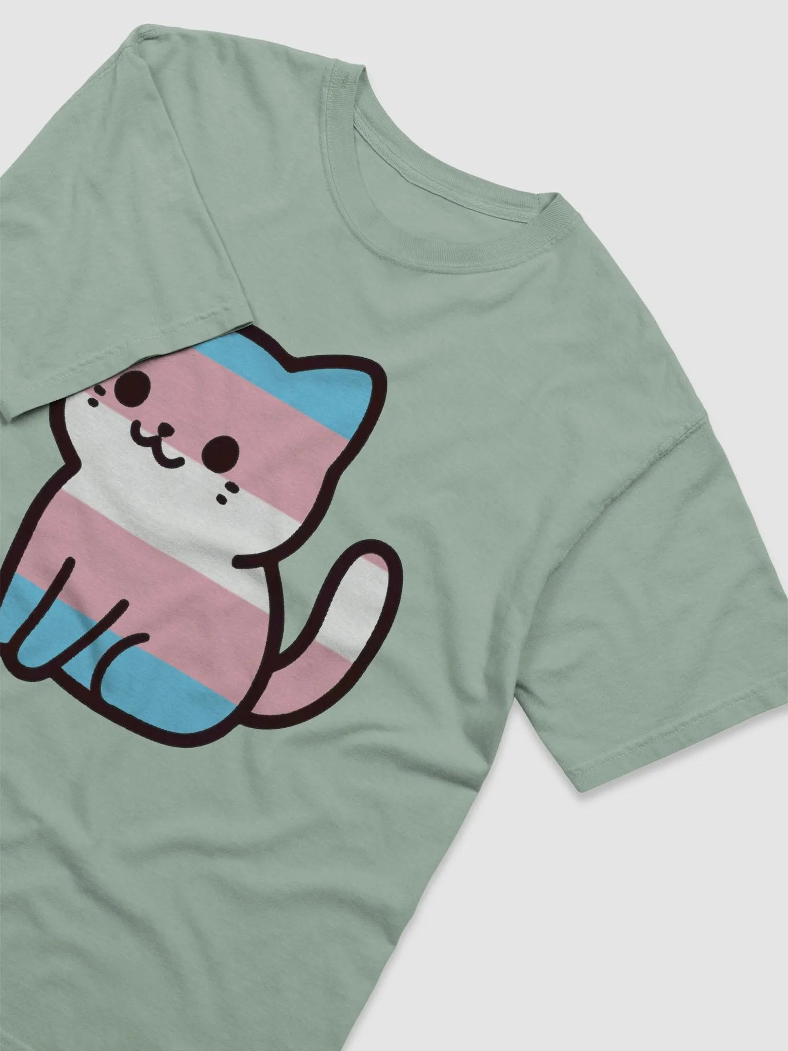 Transgender Pride Kitty Man's Shirt product image (35)