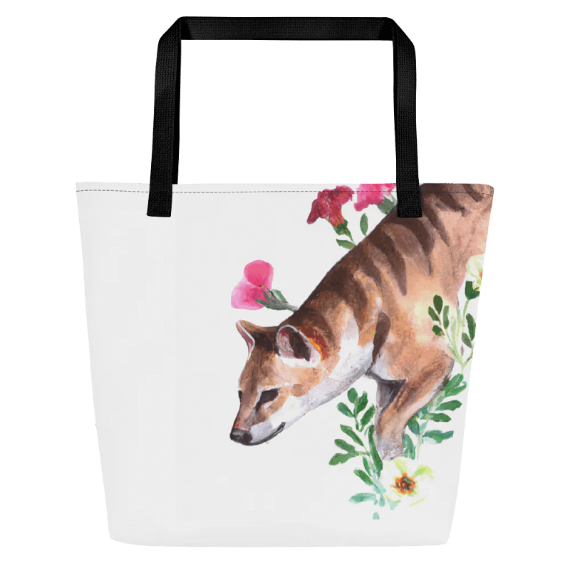 Thylacine Watercolor tote