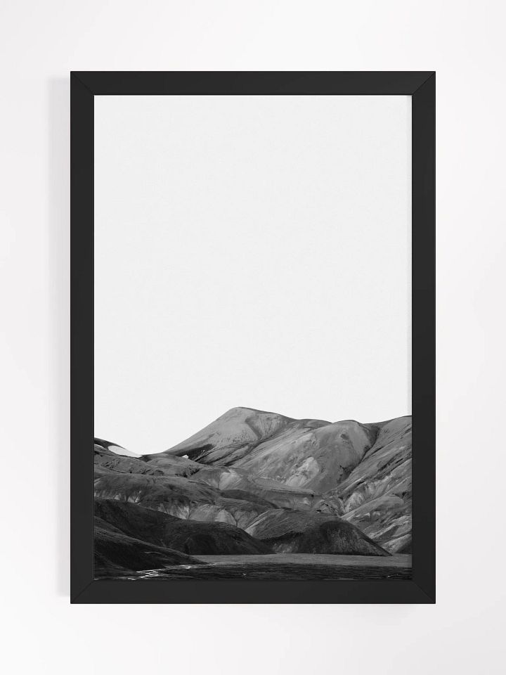 Monochrome Mountain Majesty Poster – Black and White Nature-Inspired Wall Art | Majestic Mountain Landscape | Premium Print for Elegant Spaces product image (2)