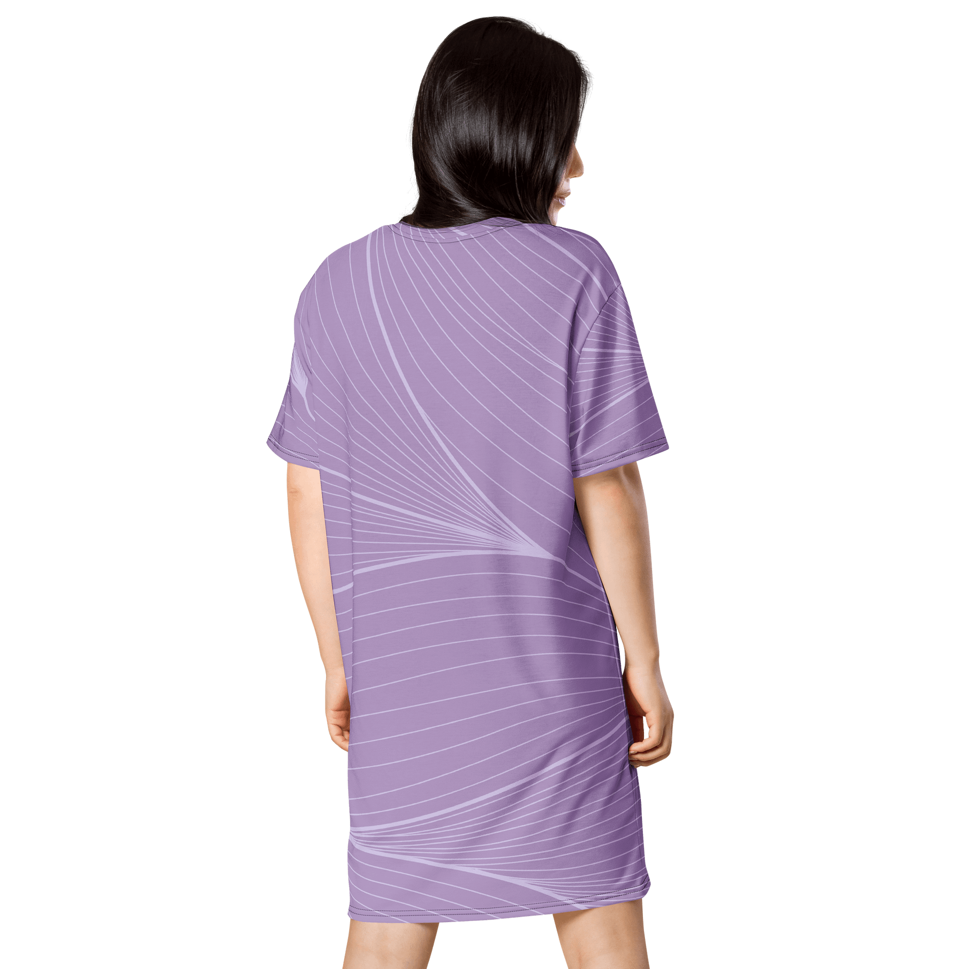 Stylish Purple Wave Oversized T-Shirt Dress - Exclusive TDSMUSIC Design product image (2)