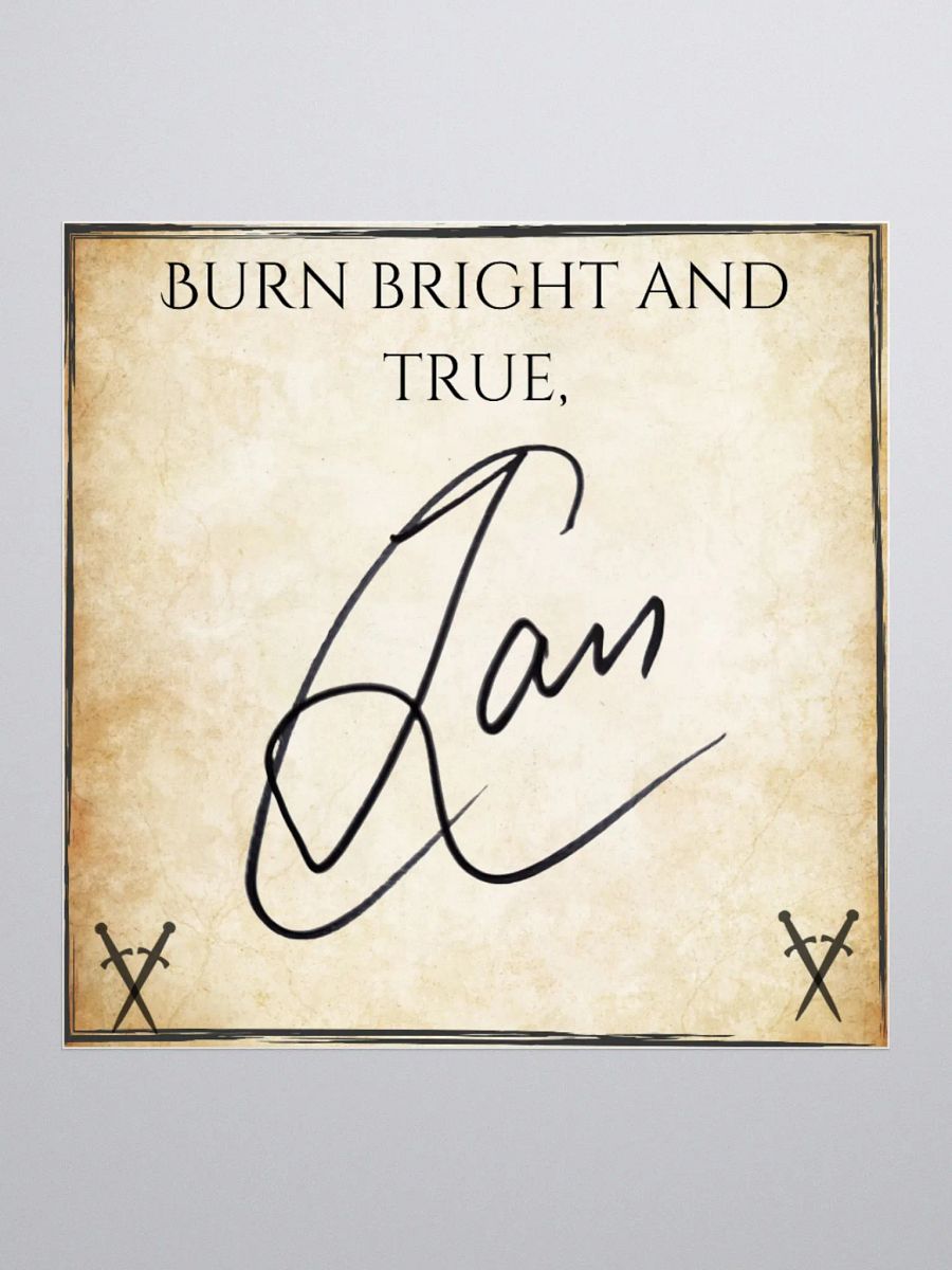 Signed book plate - Burn Bright and True product image (1)