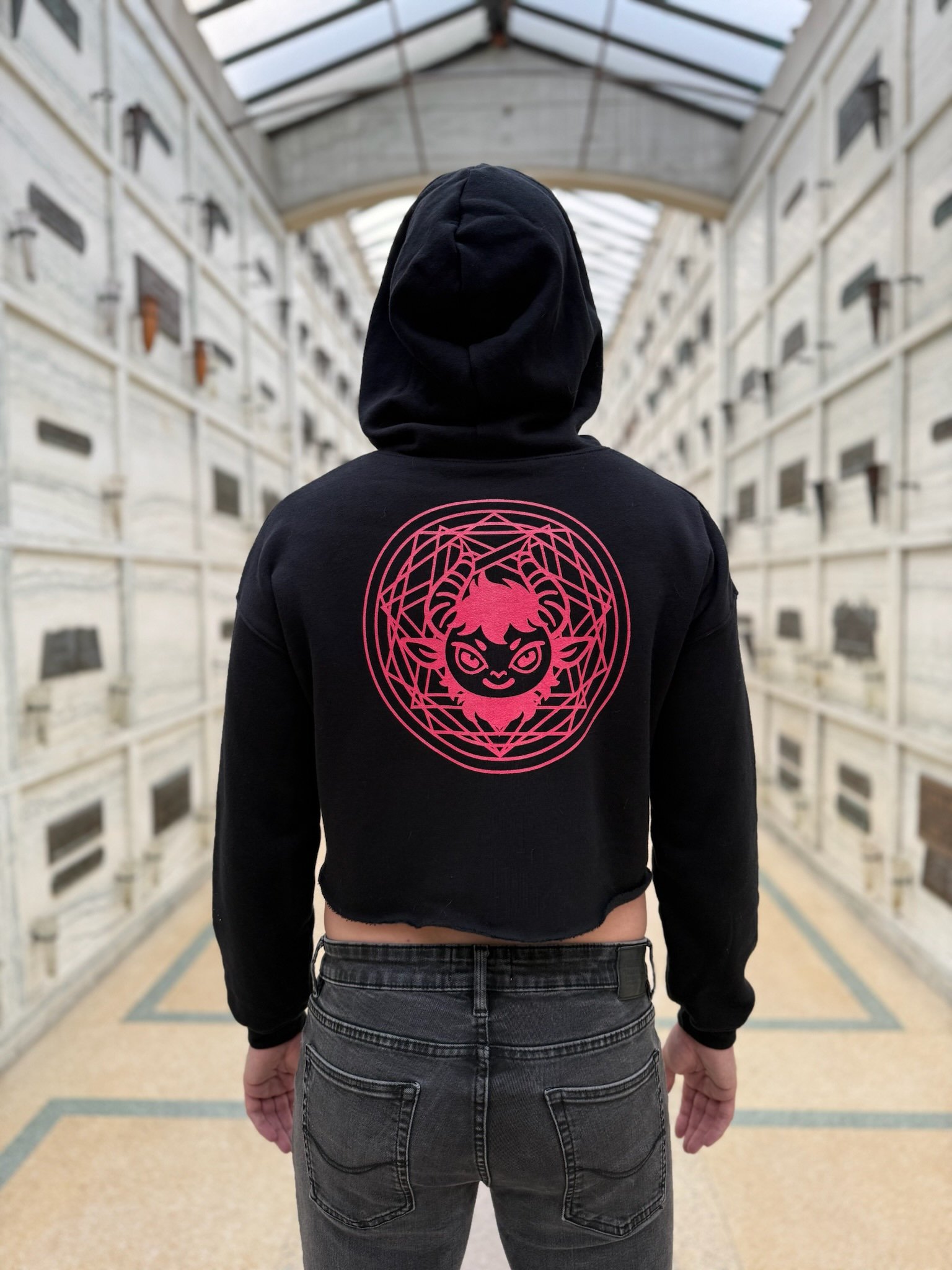 Occult Logo Crop Hoodie product image (1)