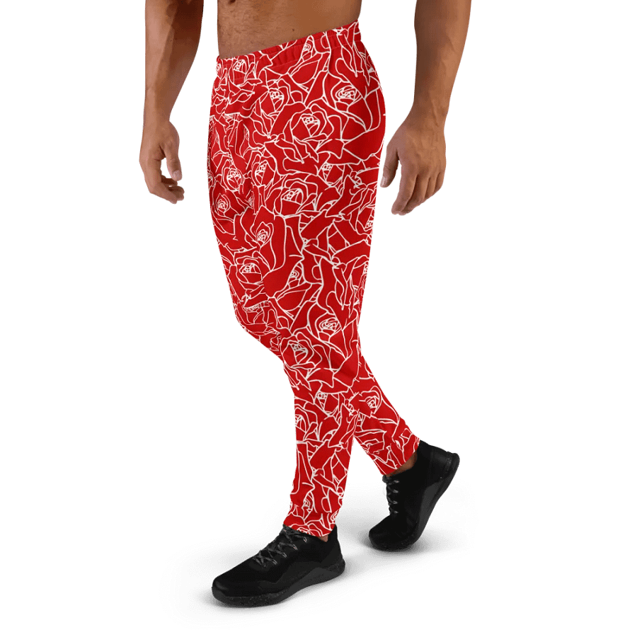 Loads of Roses · red-white joggers product image (3)