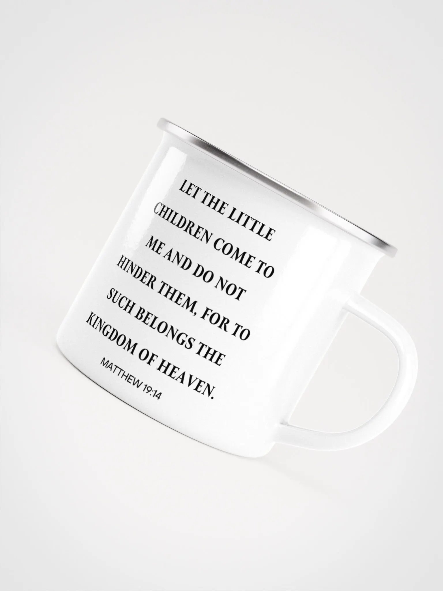 Floral godmother proposal Christian enamel mug with Bible verse - Camping gear Enamel Mug product image (7)
