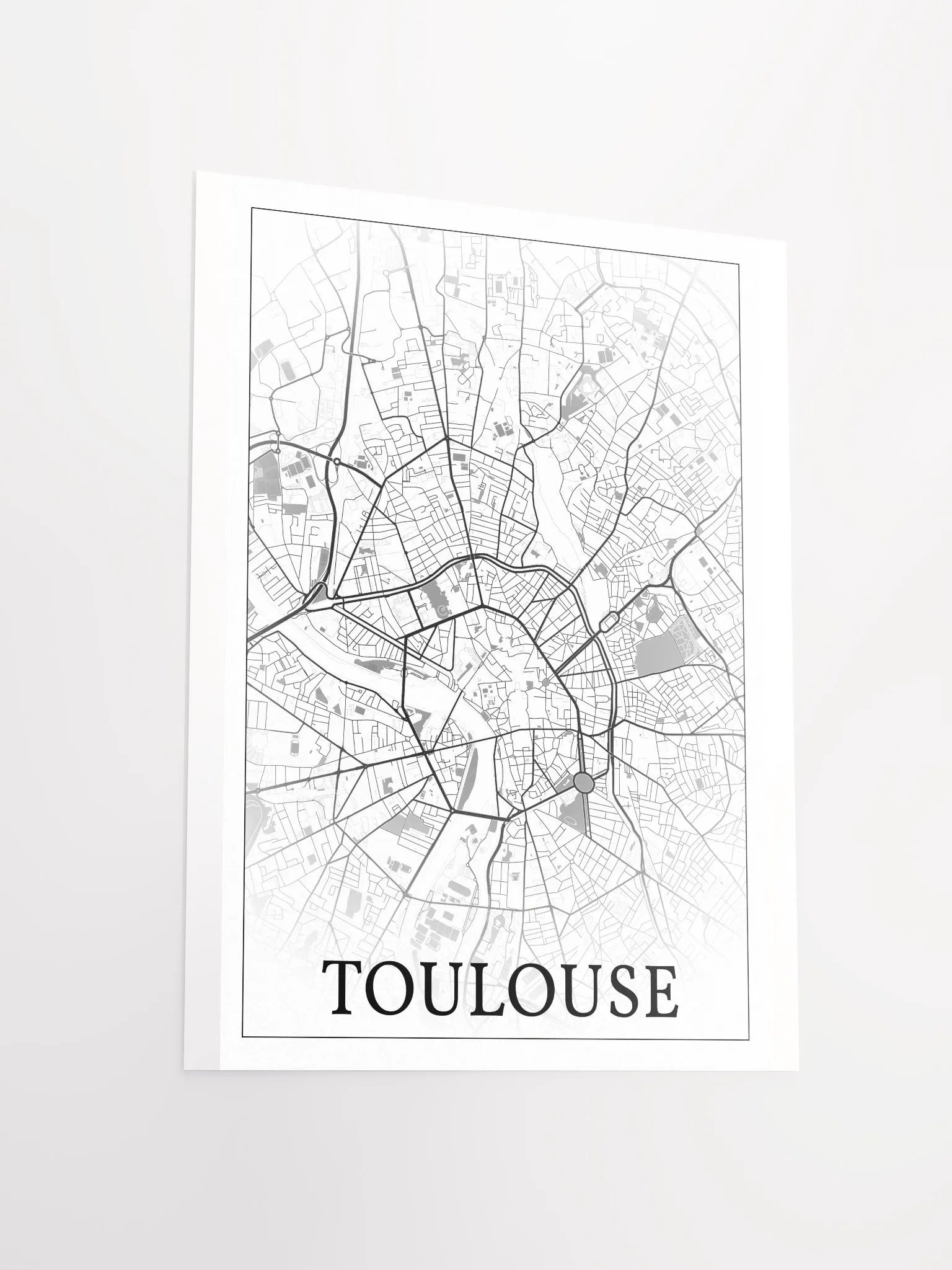 Toulouse, France, city map print product image (14)