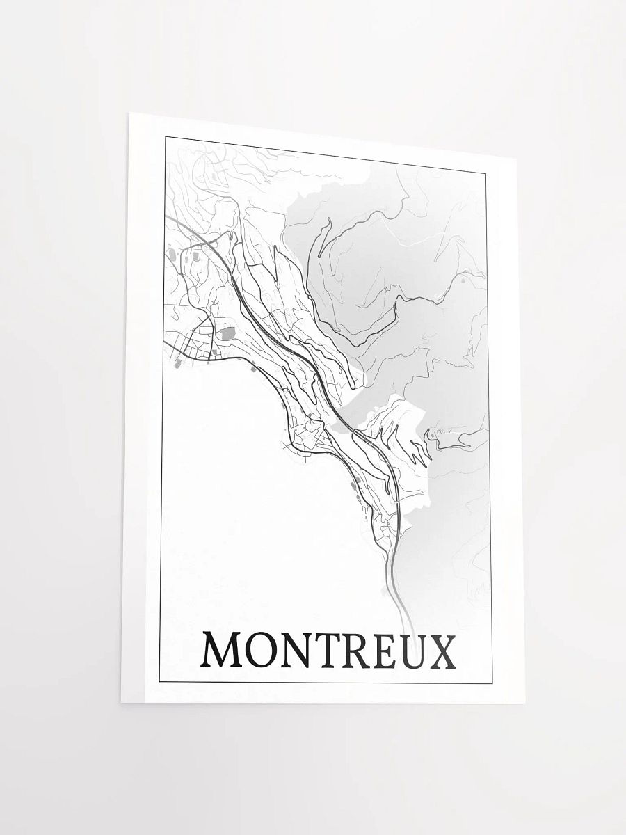 Montreux, Switzerland, city map print product image (12)