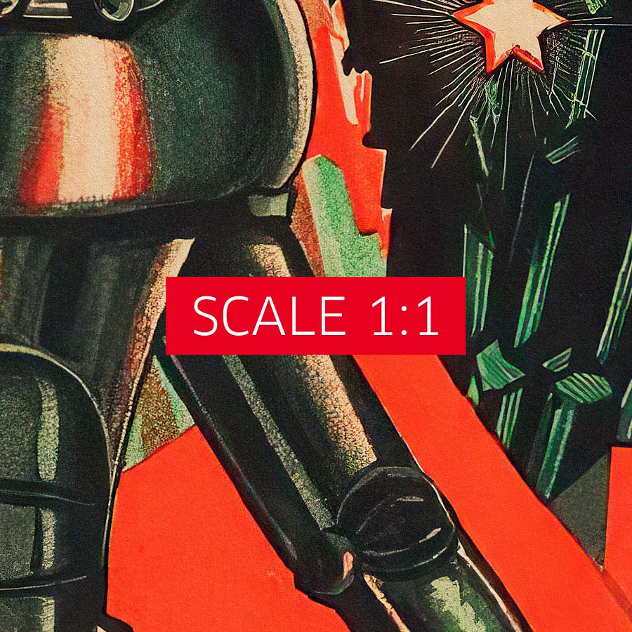Soviet retro sci-fi, USSR 1930 — Soviet retro sci-fi poster, vintage soviet print, soviet space product image (5)