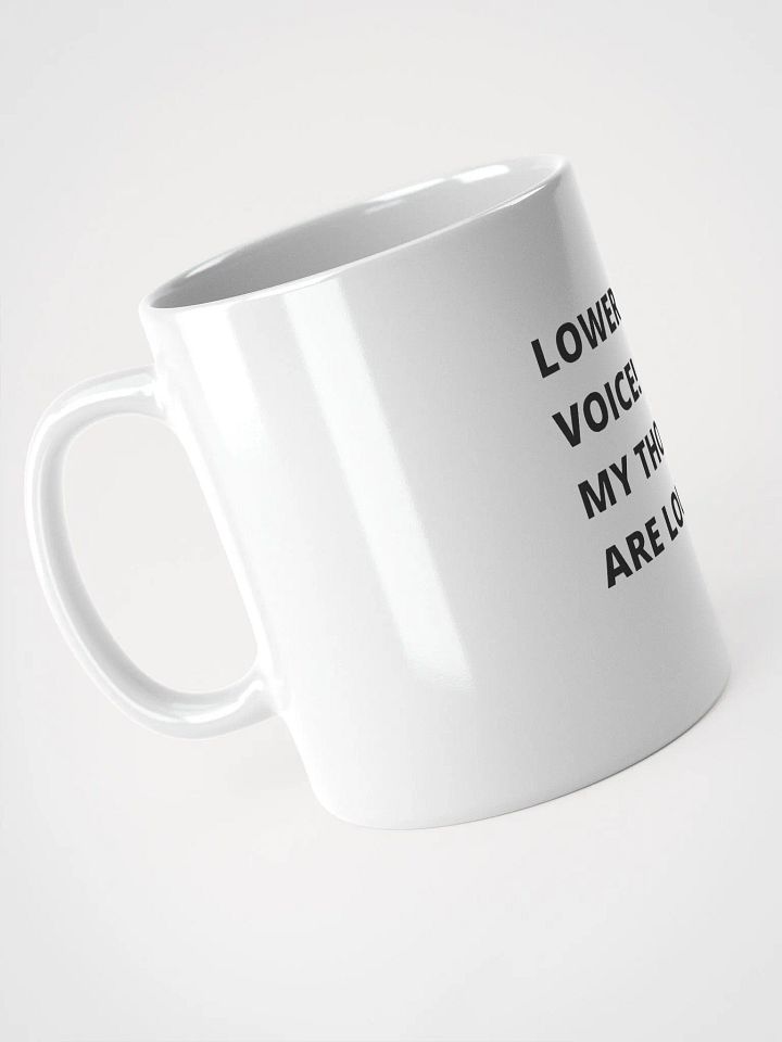Loud Thoughts White Glossy Mug product image (2)