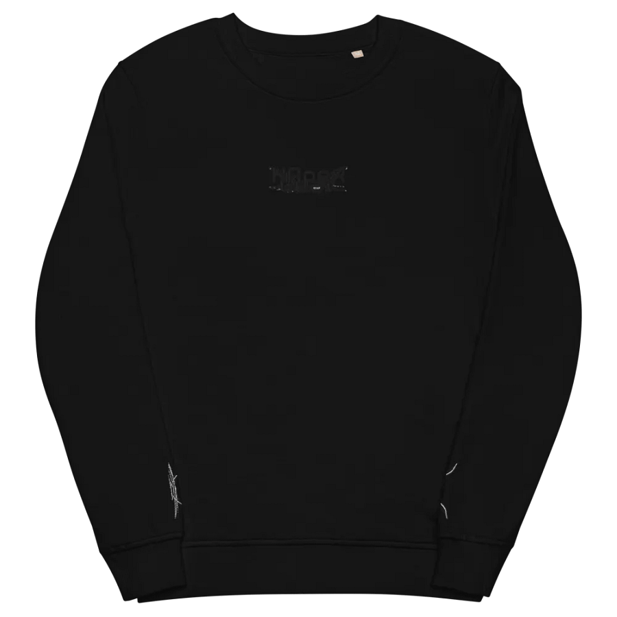 Unisex Organic Sweatshirt - Embroidered - Black HApex Gear White Logo product image (7)