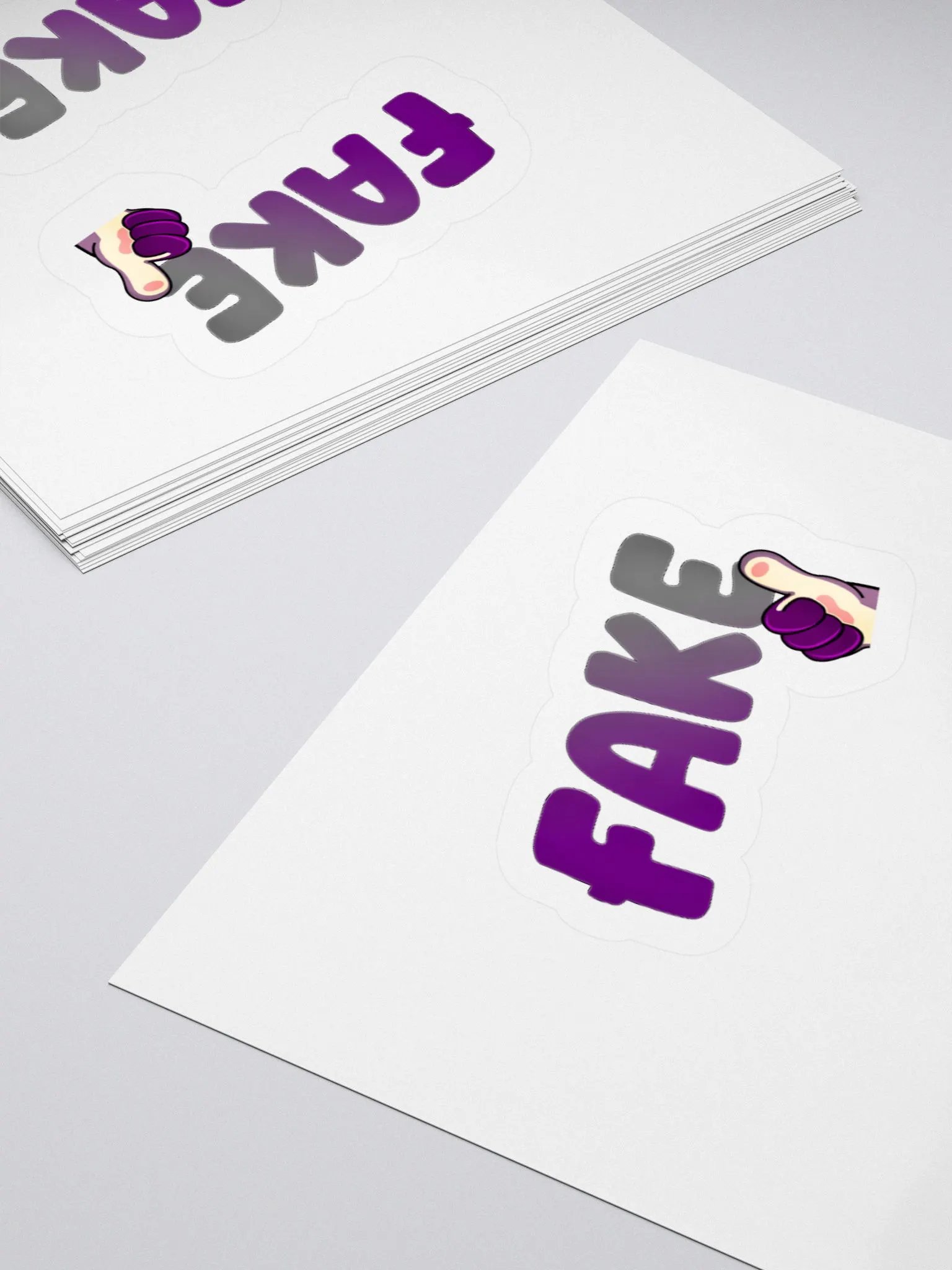 Fake and Fake Thumb Kiss Cut Stickers product image (8)