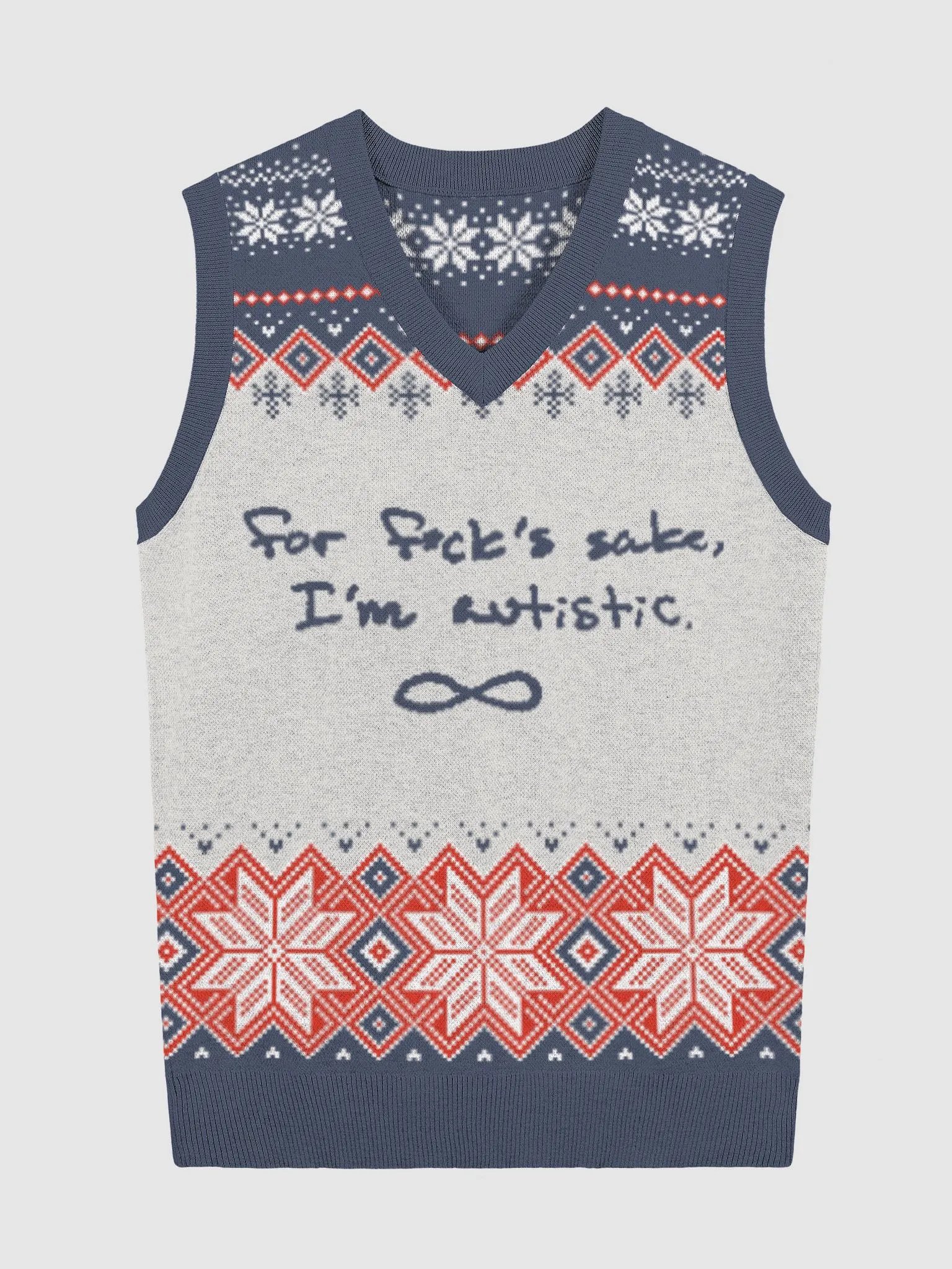 FFS, I'm autistic. (holiday vest 1) product image (5)