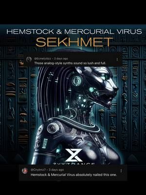 Wow I love the comments about our latest collab Hemstock & Mercurial Virus - Sekhmet (ZYX Trance) “Sekhmet” -  pulsating at 138 BPM, it fuses euphoric synths with rich Middle Eastern motifs, cinematic breakdowns, and intricate analog synth layers. A sonic journey bridging cultural soundscapes.  https://ZYXDance.lnk.to/Sekhmet #trance #trending #tiktok #zyxtrance #sekhmet #mercurialvirus #trancefamily #egyptian #egyptianmusic #talla2xlc #beatport #spotify #hemstock #fyp #viral