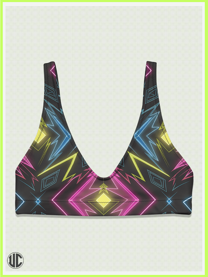 UnkoCon – Neon Kaleidoscope Bikini Top product image (1)