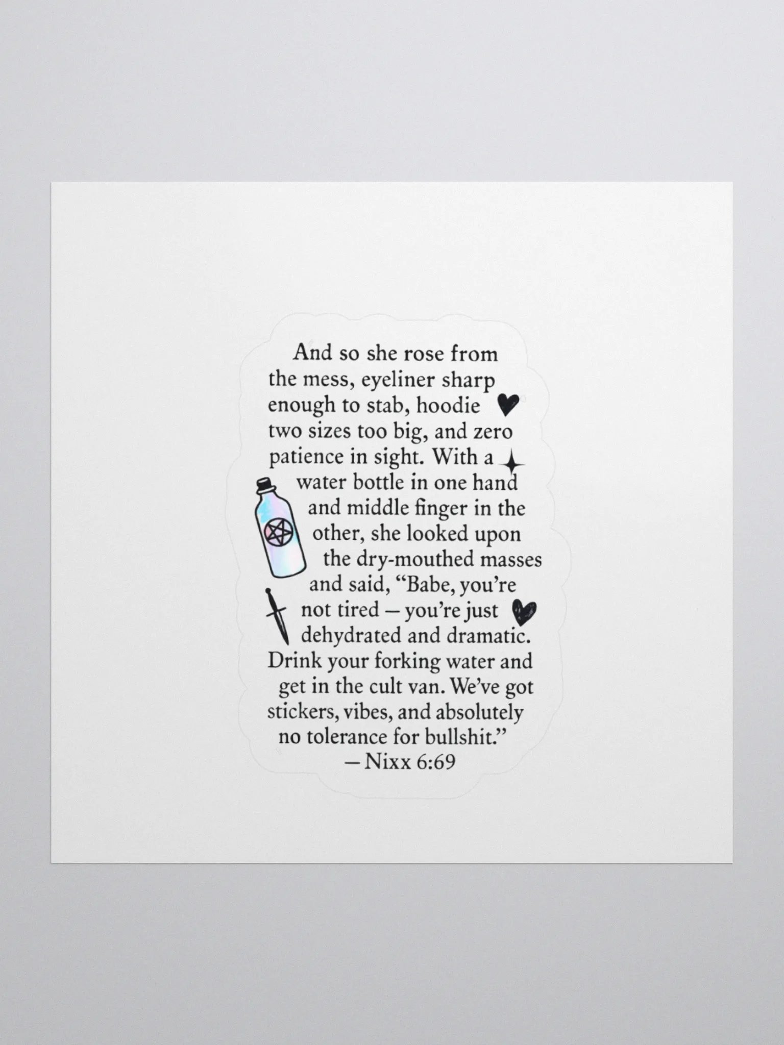 Saint Nix Bible Verse Sticker product image (1)