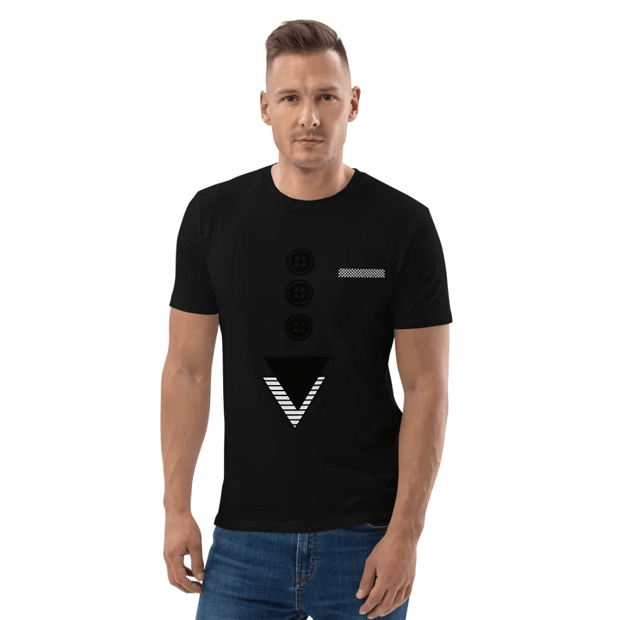 Triangles with buttons and hankie Organic Cotton T-Shirt product image (6)