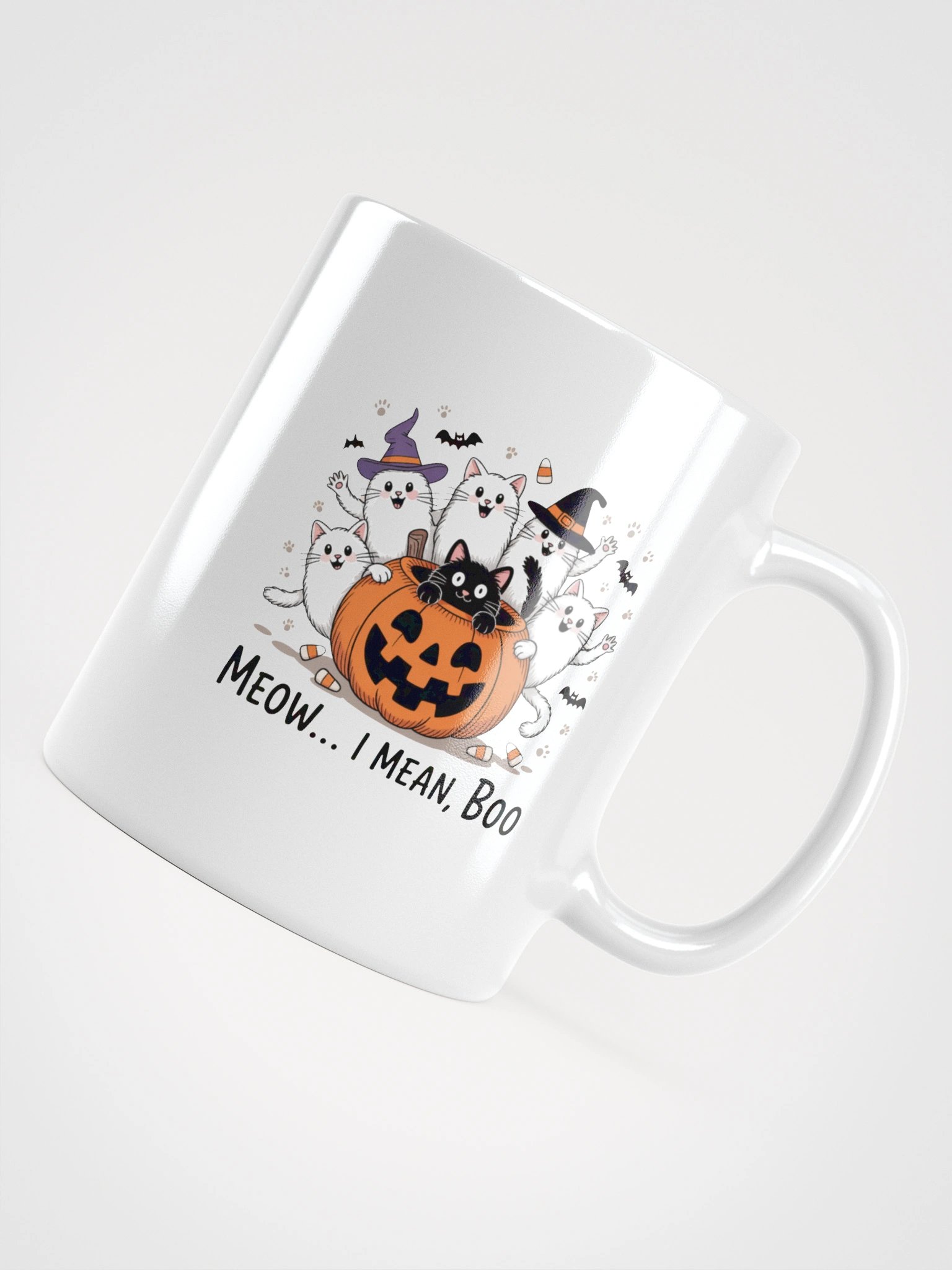 Meow I Mean Boo Cats Halloween Mug product image (10)