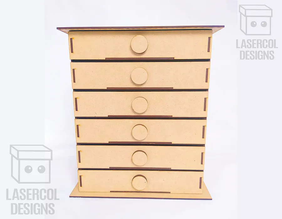 6 Drawers Desk Organizer - Laser Cut Files product image (5)