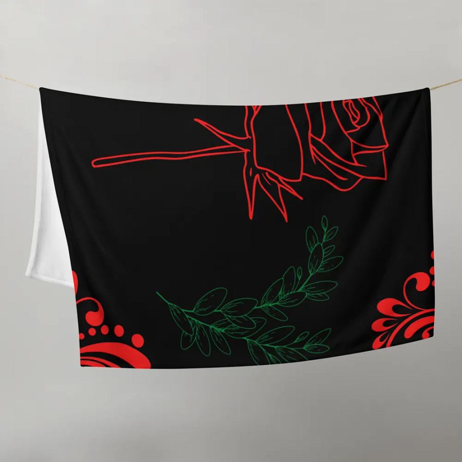 Gothic Floral Pattern Throw Blanket | Comfortable Throw Blanket product image (10)