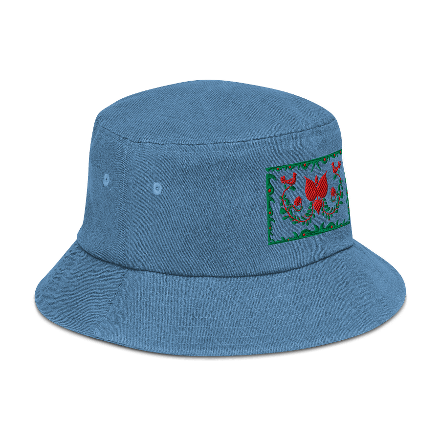 Hungarian Folk Art Floral Denim Bucket Hat product image (3)
