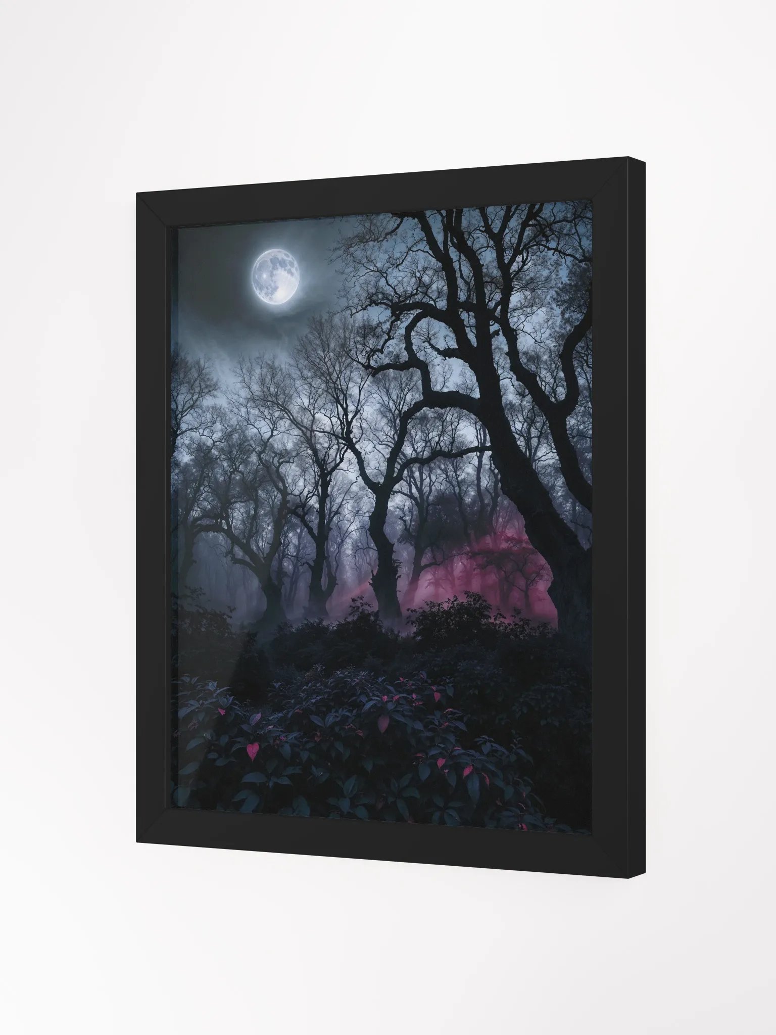 Mystical Moonlit Forest Framed Poster product image (7)