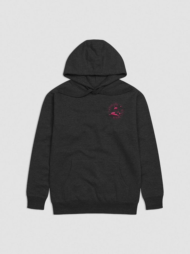 Good Girl Book Club Embroidered Hoodie Hot Pink Logo product image (2)