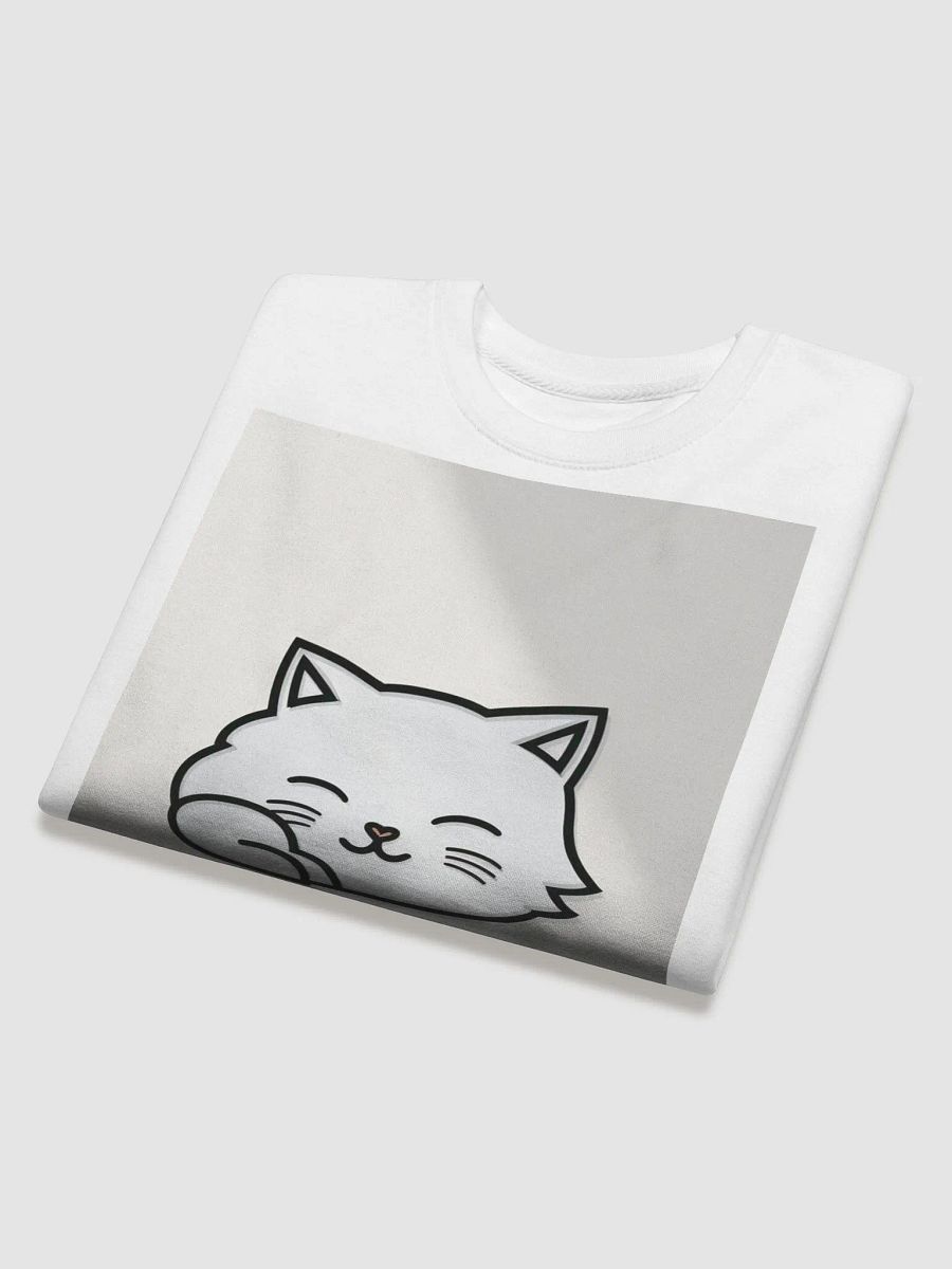 Cozy Cat Nap – A minimalistic sweatshirt with a cute sleeping cat illustration product image (42)