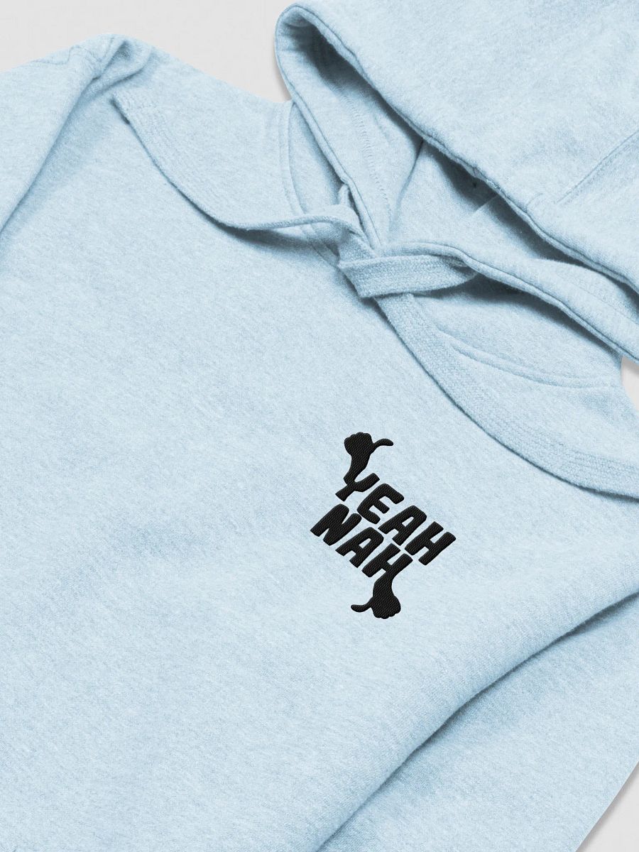 Unisex Embroidered Yeah Nah Hoodie (Black Logo) product image (7)