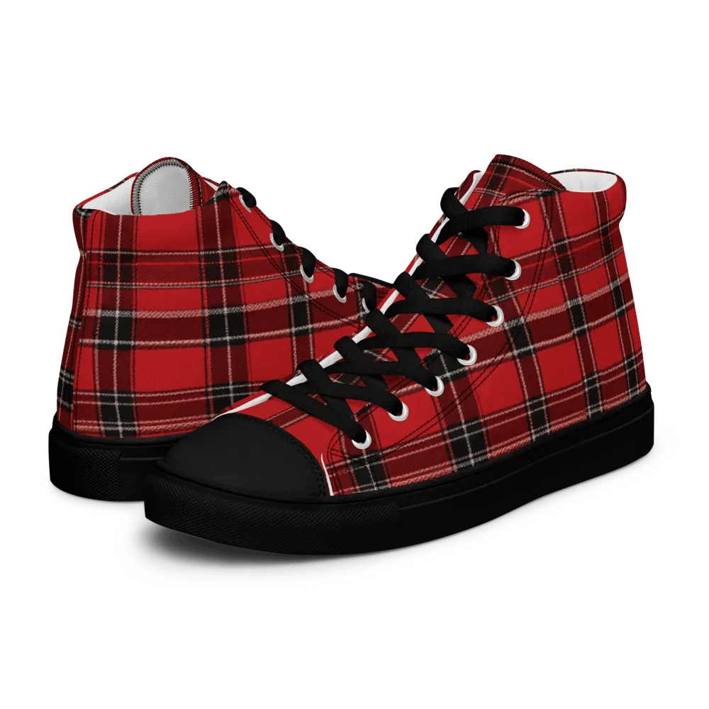 Red Tartan Shoes - Men's High Tops product image (9)